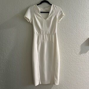 Black Halo Cap Sleeve Dress (courthouse wedding)